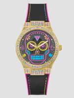 Multi Leather Skull Analog Watch