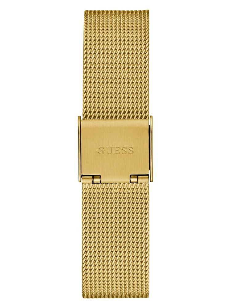 Gold-Tone Triangle Mesh Analog Watch