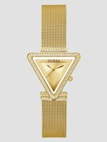 Gold-Tone Triangle Mesh Analog Watch