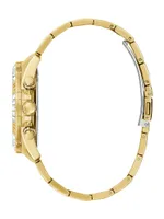 Crystal Gold-Tone Multifunction Watch