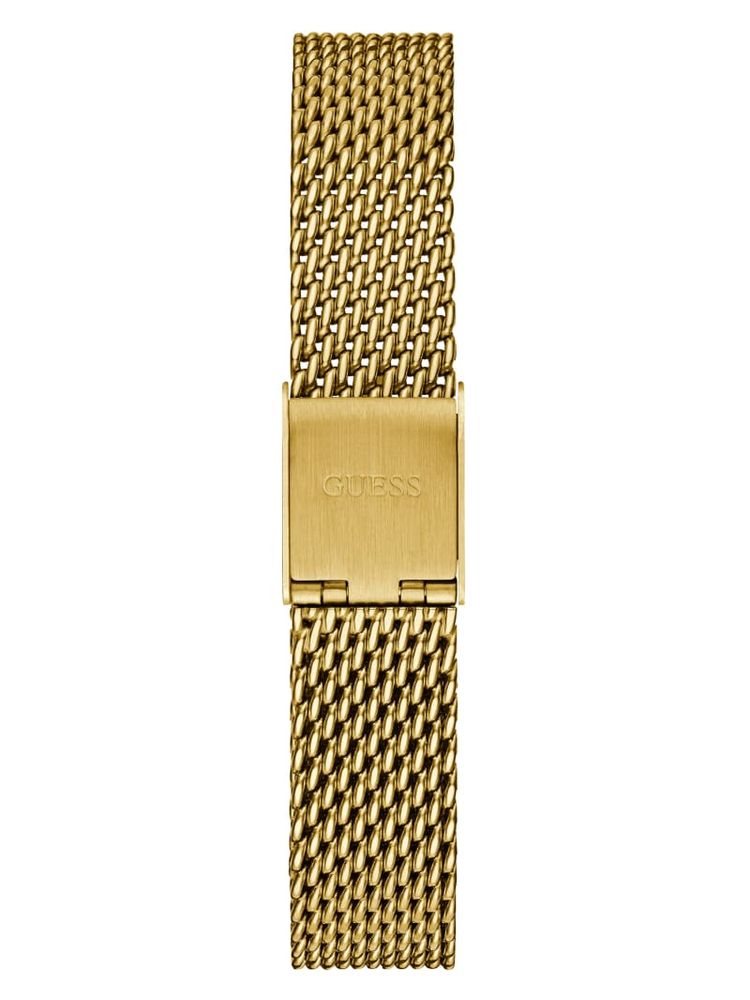 Gold-Tone Mesh Diamond Analog Watch
