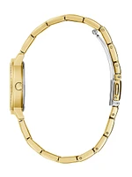 Gold-Tone and Black Analog Watch