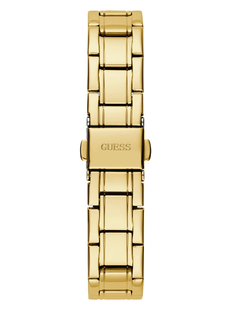 Gold-Tone and Black Analog Watch