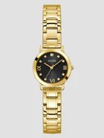 Gold-Tone and Black Analog Watch