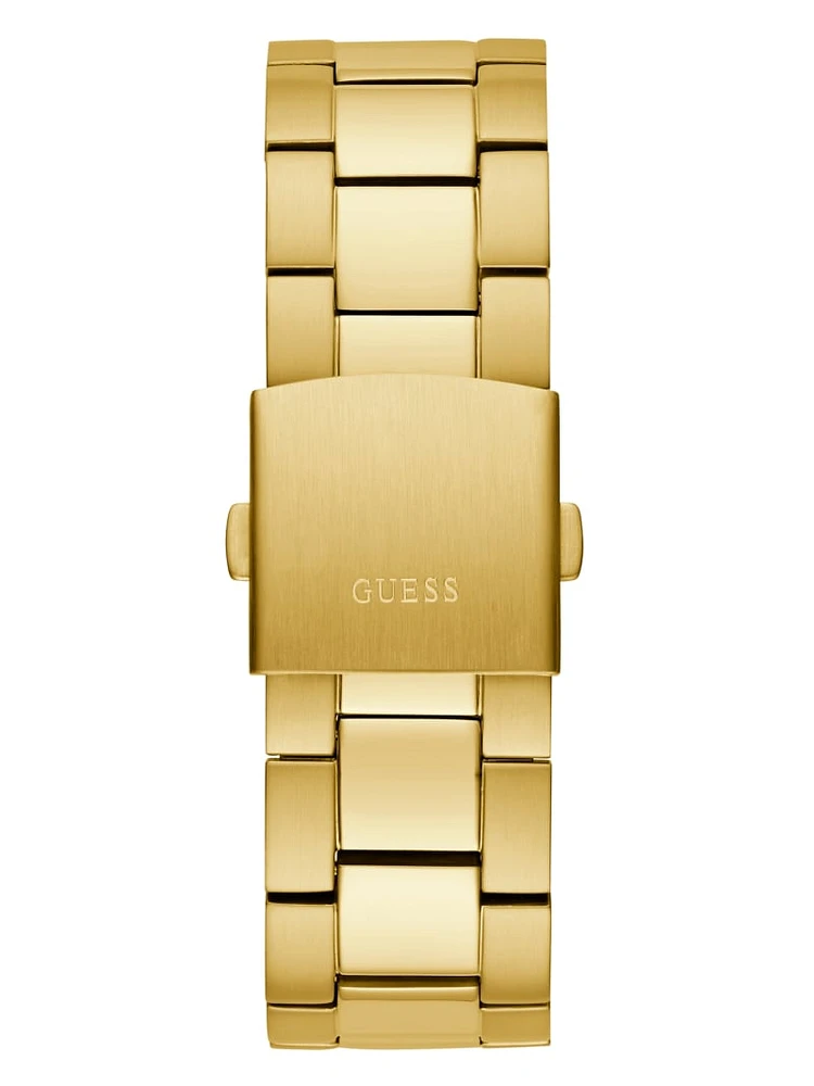 Gold-Tone Cut-Through Multifunction Watch