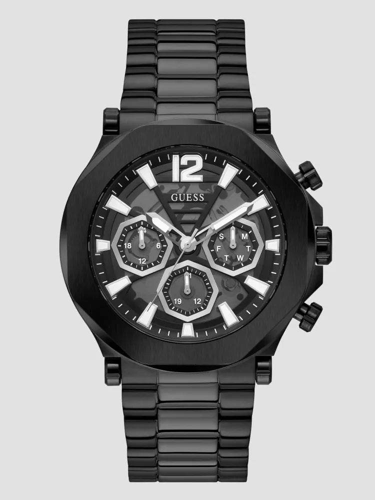 Black Cut-Through Multifunction Watch