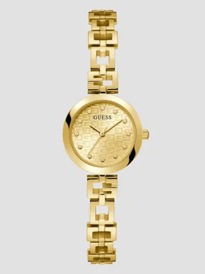Gold-Tone Square G Analog Watch