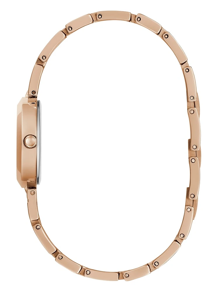 Rose Gold-Tone Square G Analog Watch