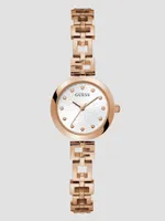 Rose Gold-Tone Square G Analog Watch