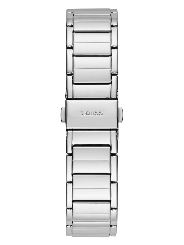 Silver-Tone Crystal Cut-Through Multifunction Watch