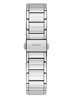 Silver-Tone Crystal Cut-Through Multifunction Watch