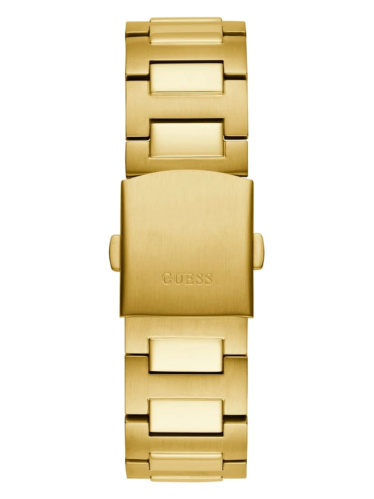 Gold-Tone and Black Multifunction Watch