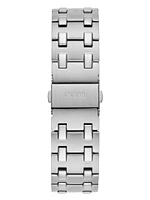 Silver-Tone Sunburst Analog Watch