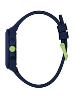 Eco Navy and Green Analog Watch