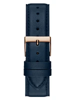 Two-Tone Leather Analog Watch