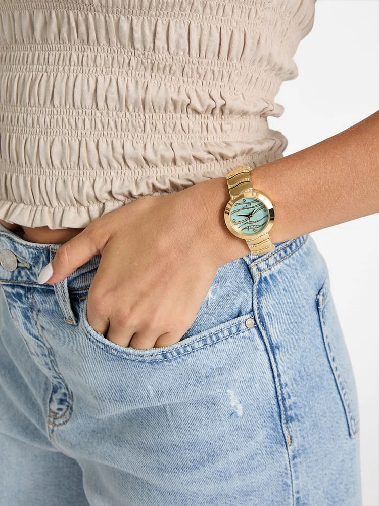 Gold-Tone Analog Watch