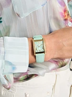 Blue Leather Analog Watch