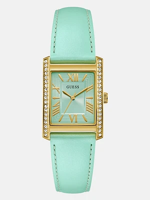 Blue Leather Analog Watch