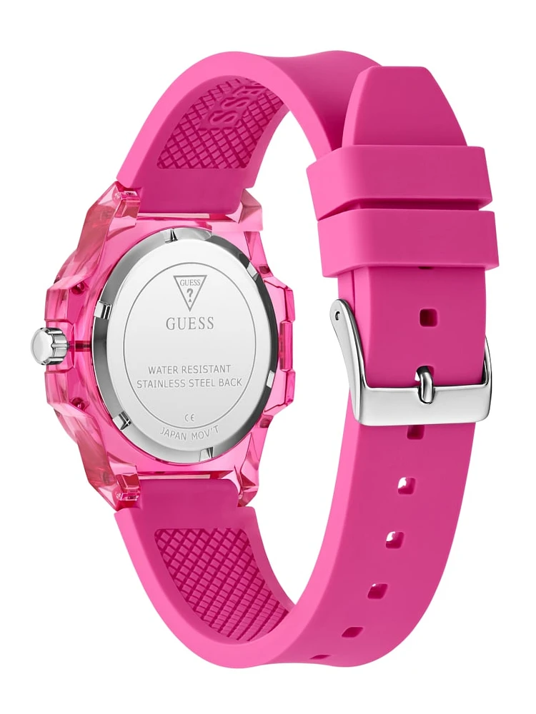 Pink Analog Silicon Watch
