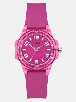 Pink Analog Silicon Watch