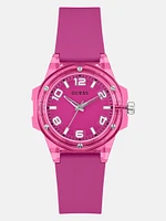 Pink Analog Silicon Watch