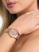 Rose Gold-Tone and Pink Analog Watch