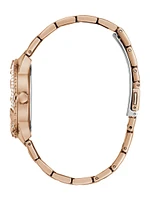 Rose Gold-Tone and Pink Analog Watch