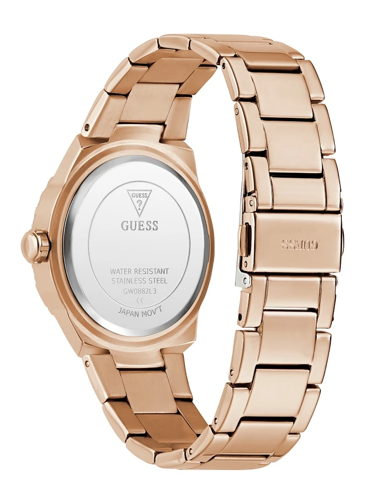 Rose Gold-Tone and Pink Analog Watch