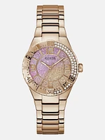 Rose Gold-Tone and Pink Analog Watch