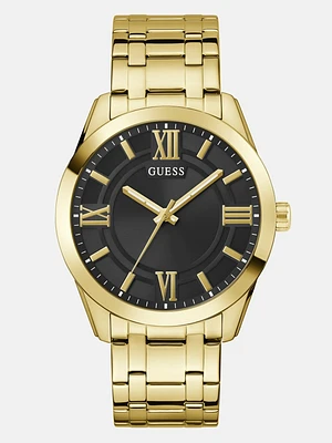 Gold-Tone and Black Analog Watch