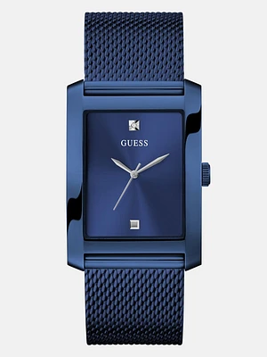 Blue Mesh Analog Watch