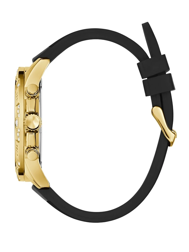 Black Silicon Multifunction Watch