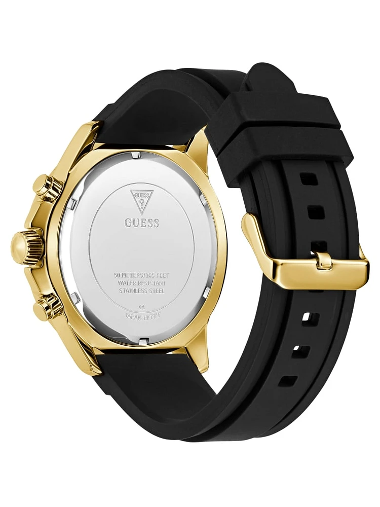 Black Silicon Multifunction Watch