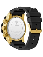 Black Chronograph Silicon Watch