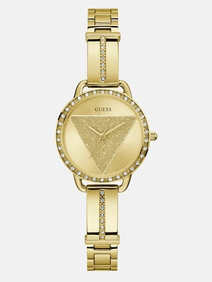Gold-Tone Triangle Analog Watch