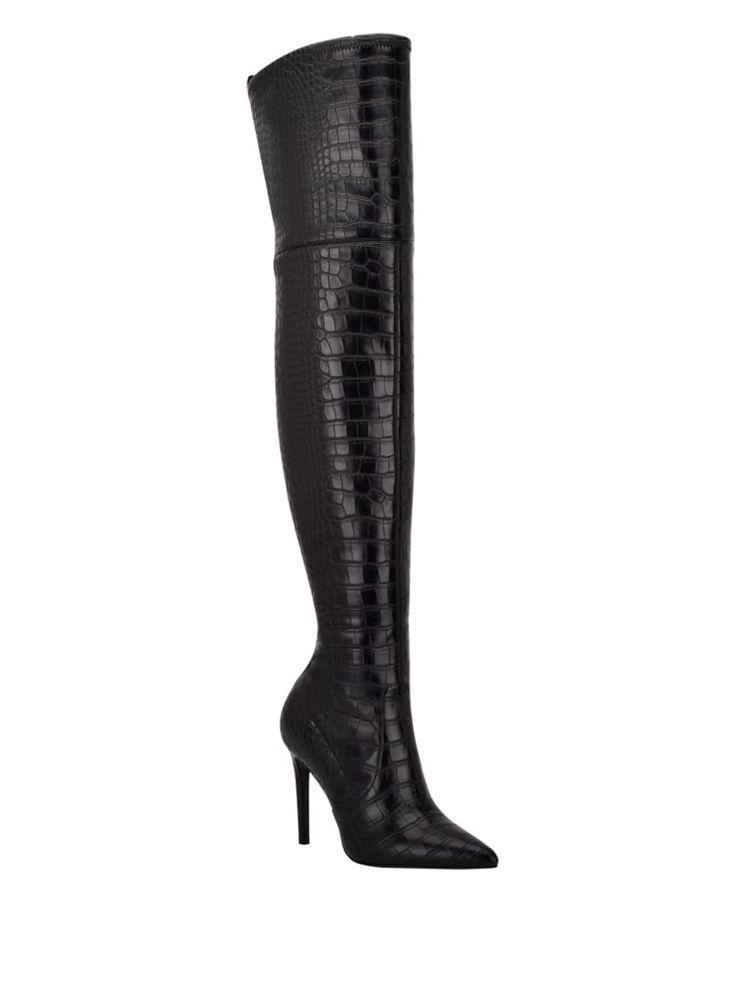 Baiwa Croc Over-the-Knee Boots