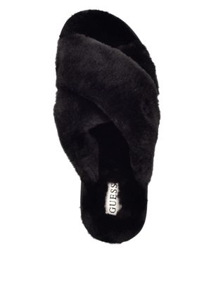 Crisscross Fur Slipper