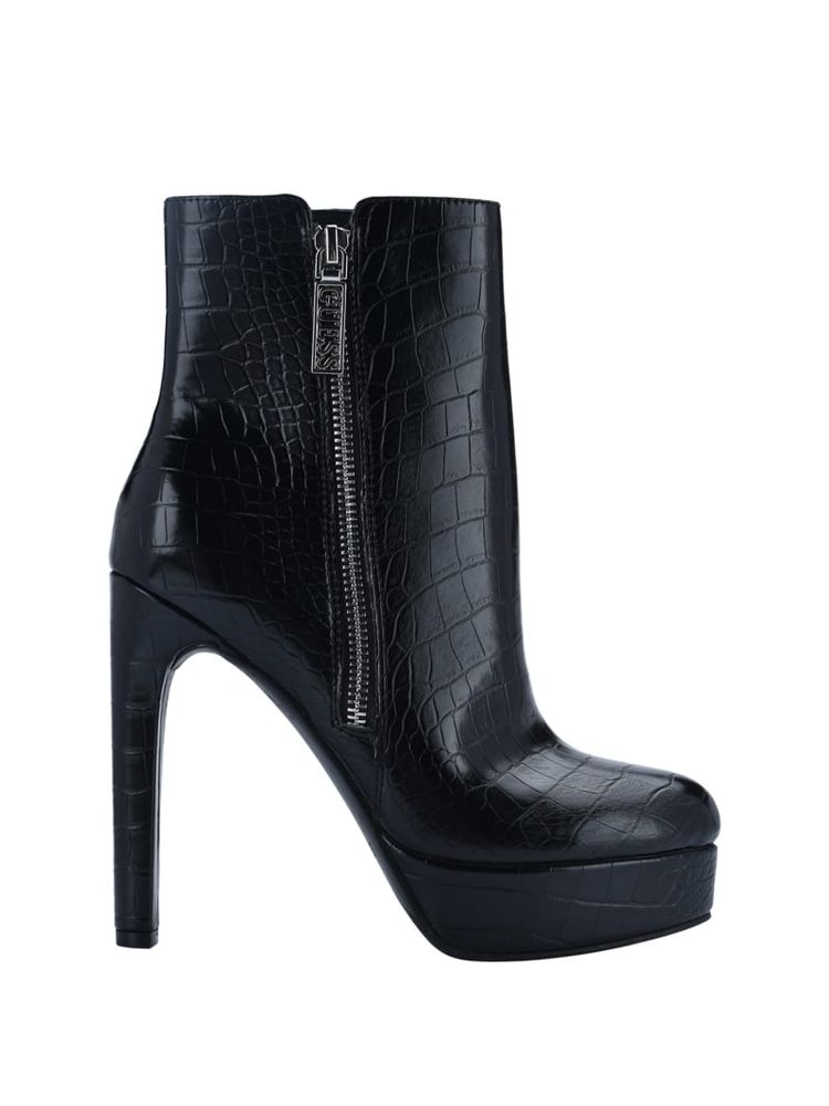 Dejah Croc Platform Booties