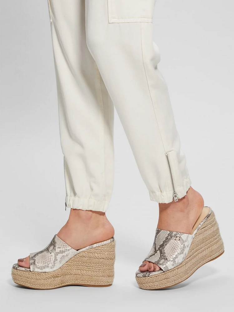 Evba Embossed Espadrille Sandals