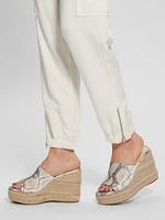 Evba Embossed Espadrille Sandals