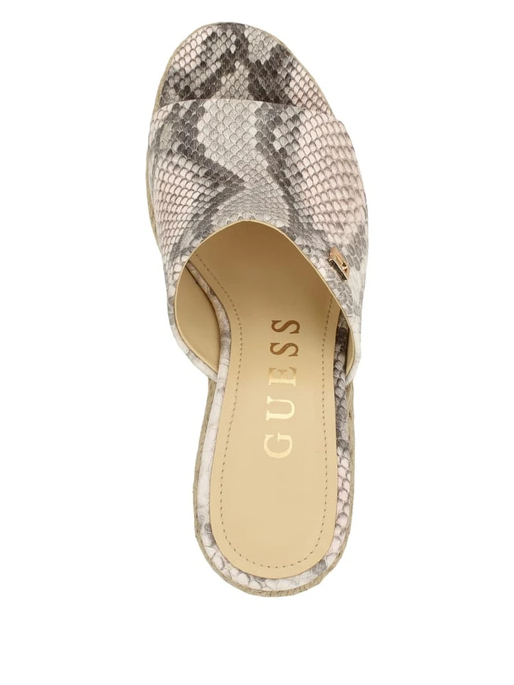 Evba Embossed Espadrille Sandals