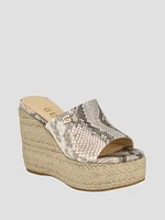 Evba Embossed Espadrille Sandals