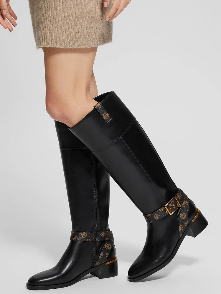 Eveda Buckle Riding Boots