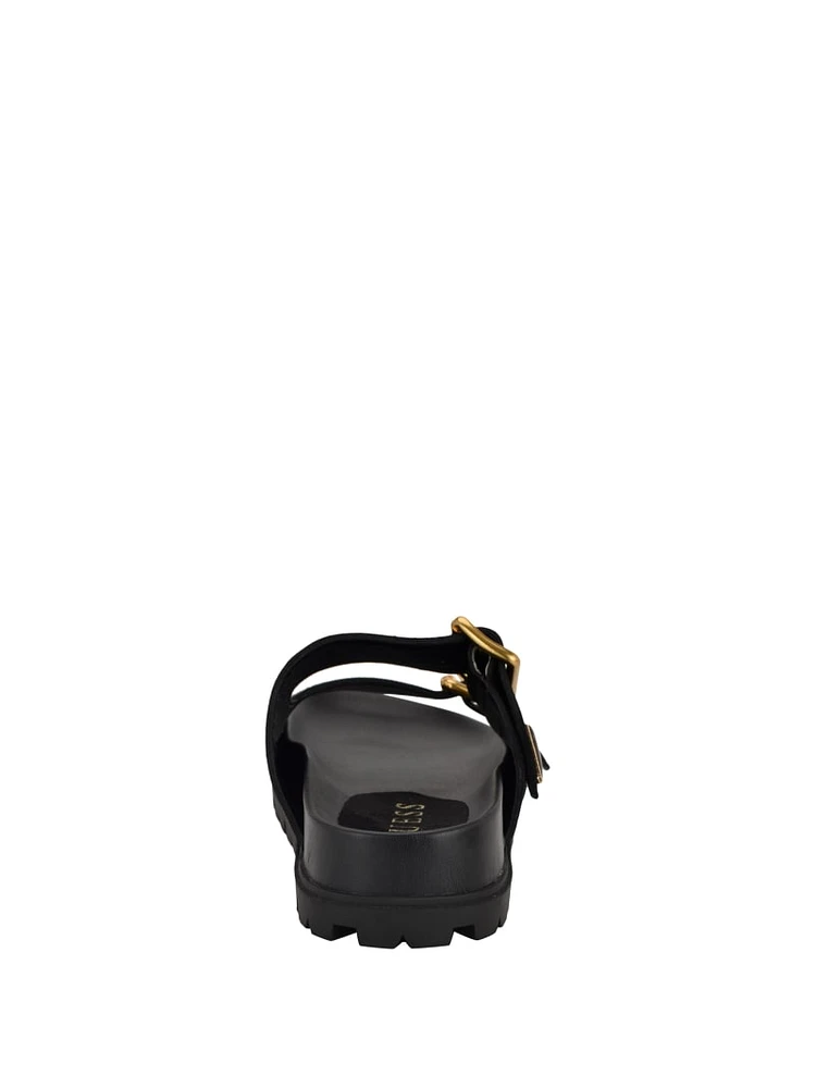 Fasten Suede Sandals