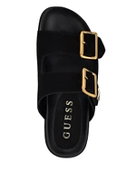 Fasten Suede Sandals
