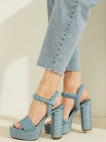 Gabela Straw Platform Heels