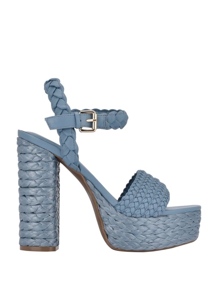 Gabela Straw Platform Heels