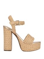 Gabela Straw Ankle-Strap Heels