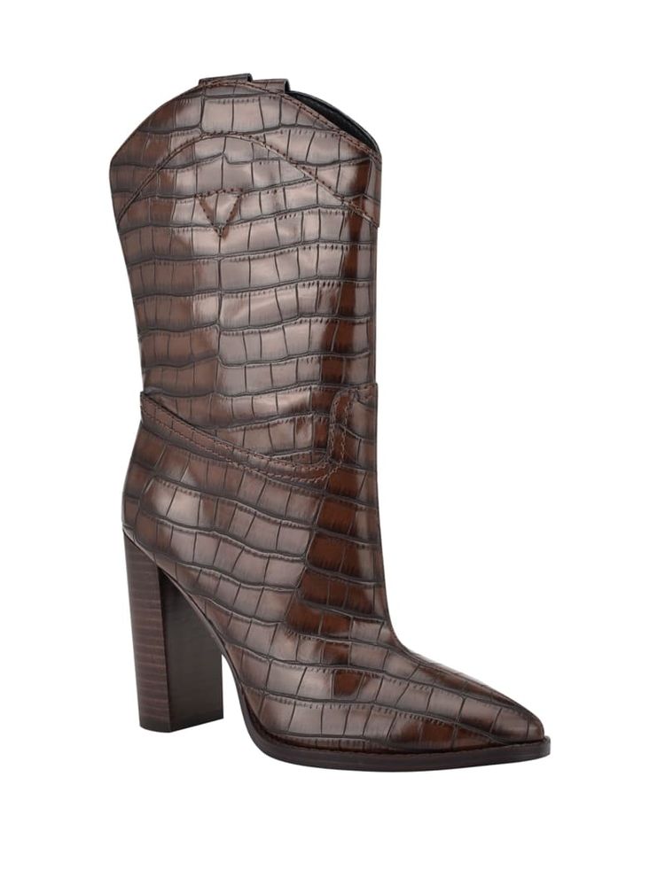 Marney Crocodile Western Booties