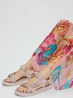 Nylaha Rhinestone Flatform Sandals